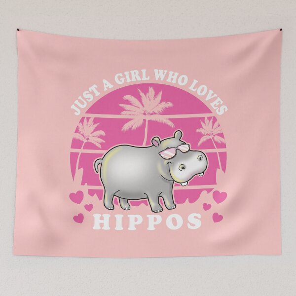 Item preview, Just a girl who loves Hippos classic designed and sold by pablomendoza.