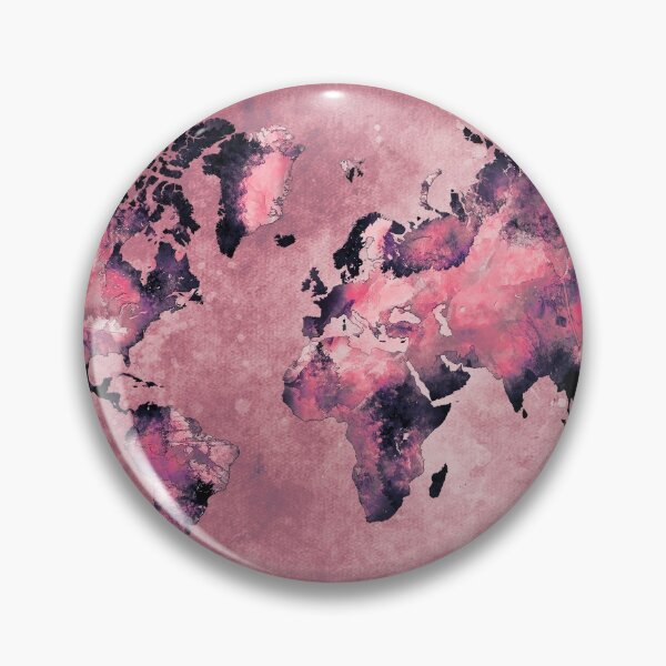 Item preview, world map coral pink #map #world designed and sold by JBJart.