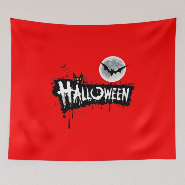 Item preview, halloween bat and scary house designed and sold by LokmaneBrahimi.