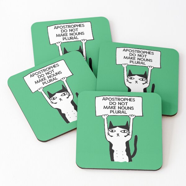 Item preview, Apostrophes do not make nouns plural cat sea green designed and sold by GrammarDance.