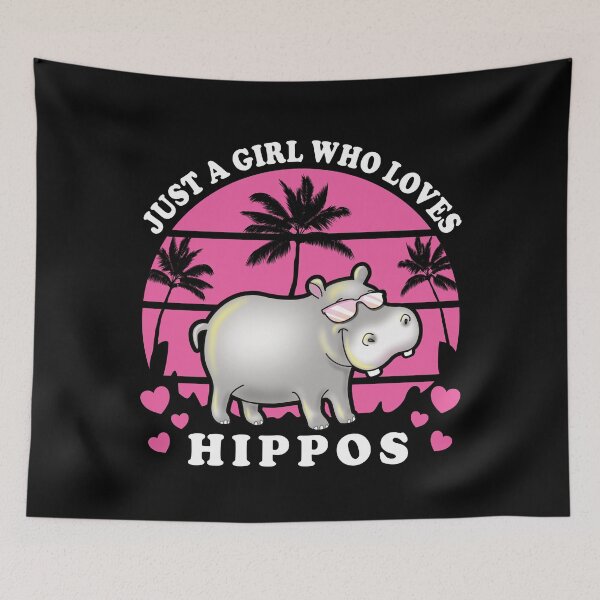 Item preview, Just a girl who loves Hippos designed and sold by pablomendoza.