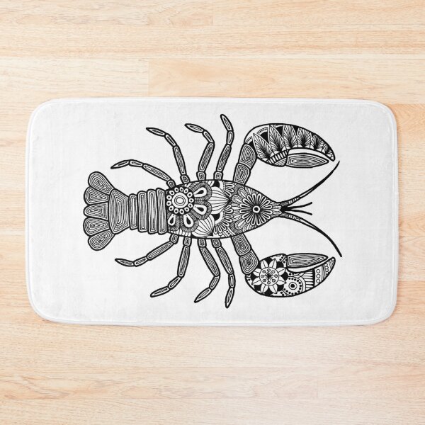 Item preview, Lobster (black and white, horizontal) designed and sold by Calen  Picard-Carroll.