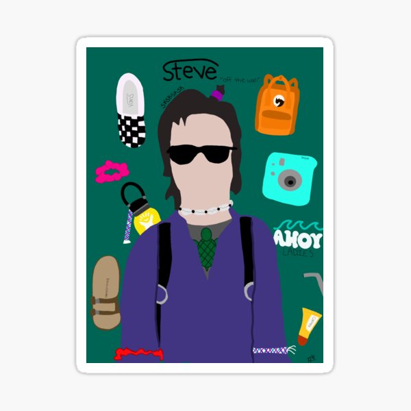 Mille Bobby Brown Roblox Face Sticker By Queenbeetay Redbubble - roblox steve harrington