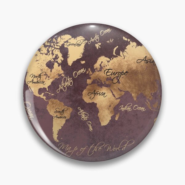 Aperçu de l'œuvre carte du monde 148 or rose #worldmap #map créée et vendue par JBJart.