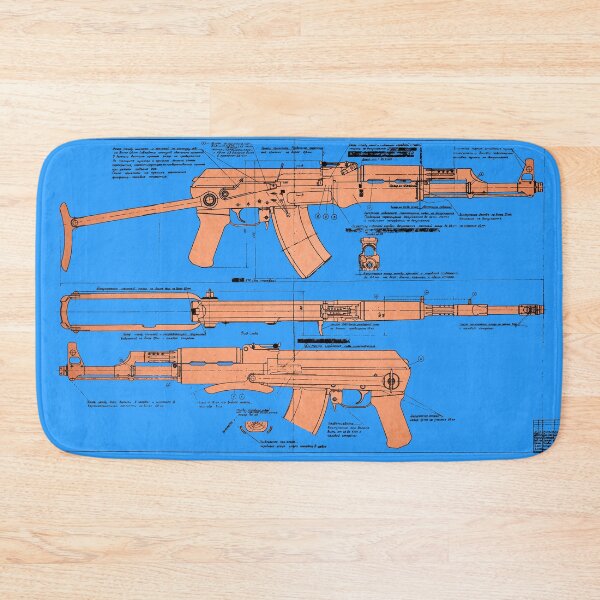 Item preview, Genuine Soviet AKS AK-47 Folding Stock Blueprint (Black - Fill) | АКС Автомат Калашникова Складной designed and sold by UrsusRenegade.