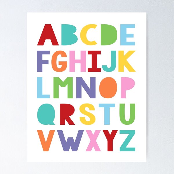 Colourful alphabet  Poster