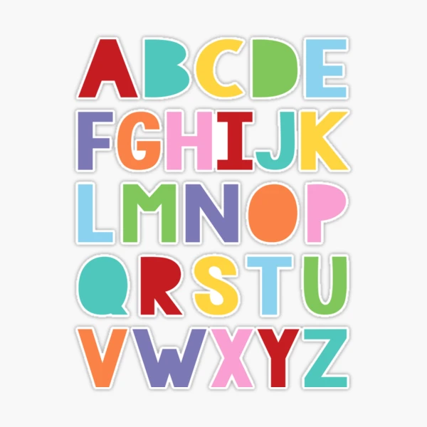 Rainbow Brights Alphabet Wall Decals, ABC's, Eco Friendly Nursery Decor,  ABC Wall Stickers, Kids Room Wall Decals