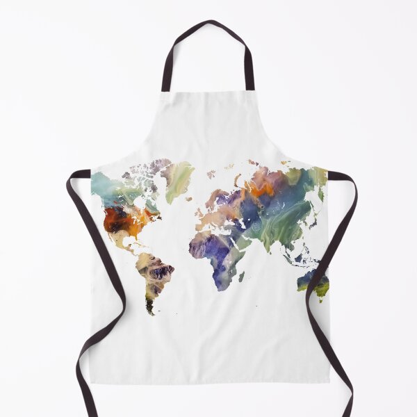 Item preview, World Map watercolor painting #map #worldmap designed and sold by JBJart.