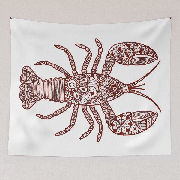 Item preview, Lobster (brown and white, horizontal) designed and sold by Calen  Picard-Carroll.