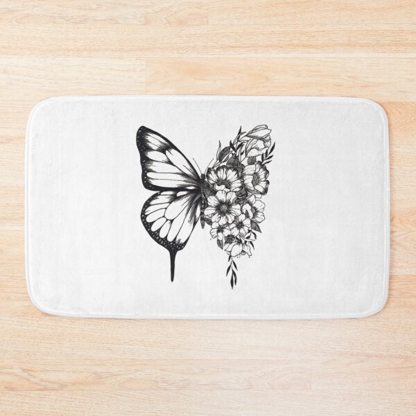Item preview, Butterfly tshirt,  flowers,  freedom,  black &with,  girls gift,  tattoos  designed and sold by Morinas.
