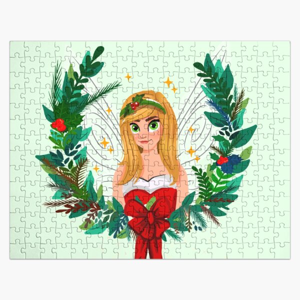 Green Wreath Holly's Magical Fairy Tale Christmas™ Jigsaw Puzzle