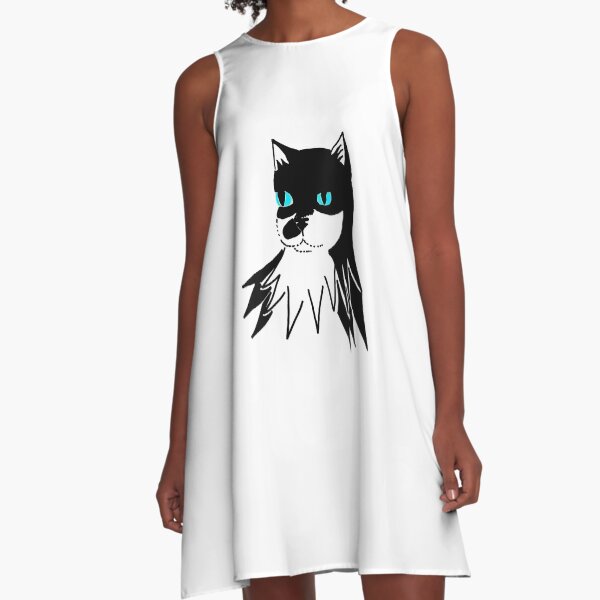 Bat Mills - turquoise eyes A-Line Dress