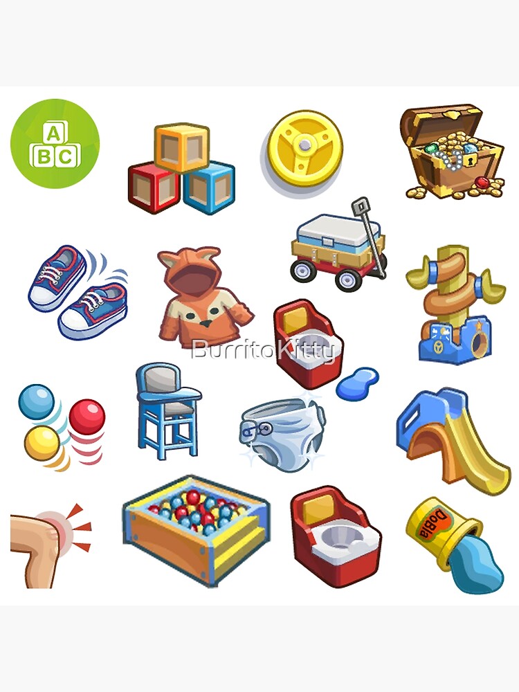 Sims 4 Toddler Stuff Icon Pack Canvas Print for Sale by