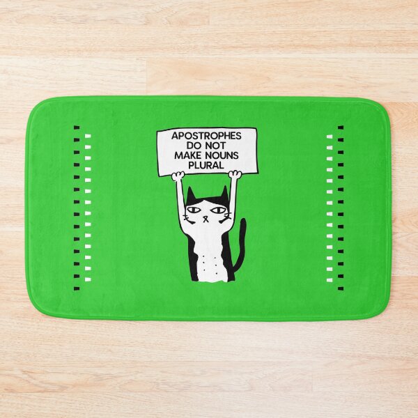 Item preview,  Apostrophes do not make nouns plural cat green designed and sold by GrammarDance.