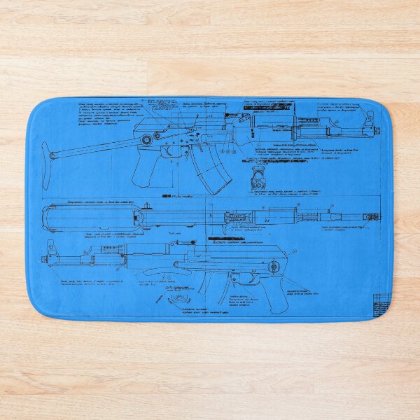 Item preview, Genuine Soviet AKS AK-47 Folding Stock Blueprint (Black - Clear) | АКС Автомат Калашникова Складной designed and sold by UrsusRenegade.