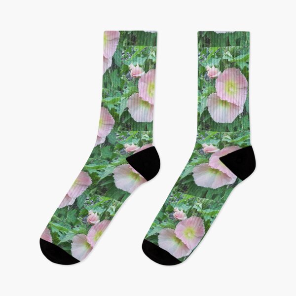 Item preview, Pale pink hollyhocks photograph  designed and sold by esvb.