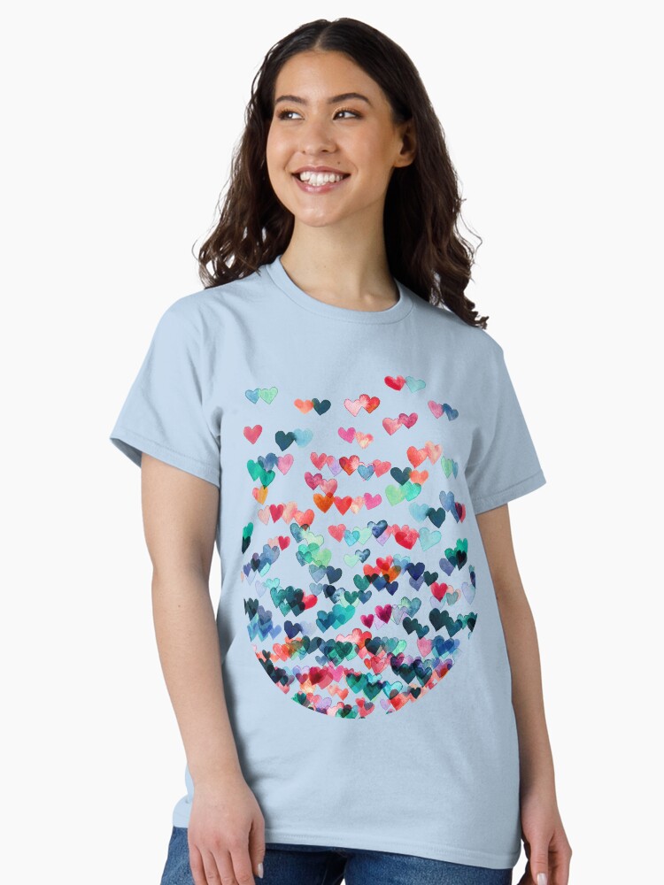 Imagen 2 de 7, Camiseta clásica con la obra Conexiones del corazón - Pintura de acuarela, diseñada y vendida por micklyn.