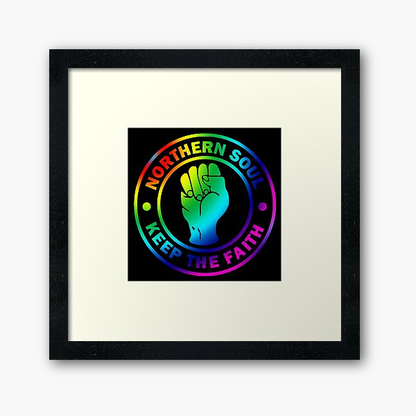 Item preview, Northern Soul Keep The Faith black with Rainbow designed and sold by fatbanana.