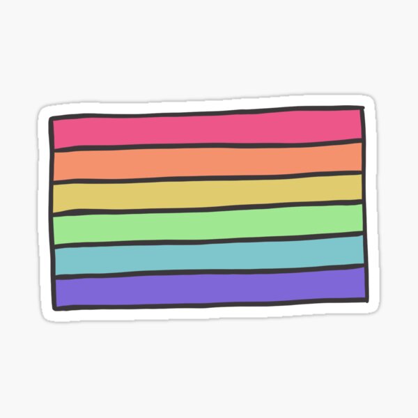 Lgbtq Rainbow Pride Flag Pastel Sticker For Sale By Gretafriesen