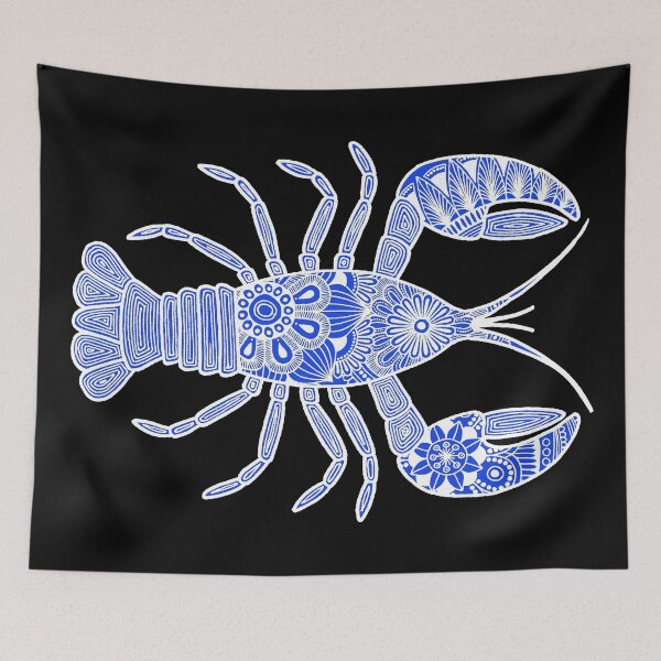 Item preview, Lobster (blue and white, horizontal) designed and sold by Calen  Picard-Carroll.