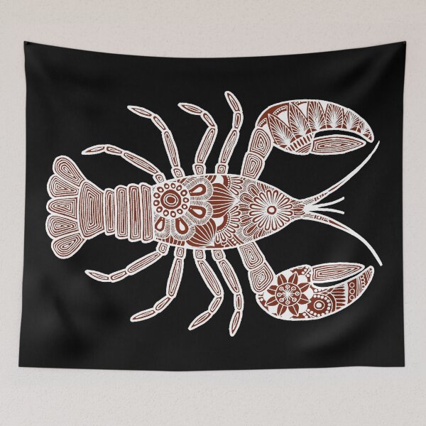 Item preview, Lobster (brown and white, horizontal) designed and sold by Calen  Picard-Carroll.