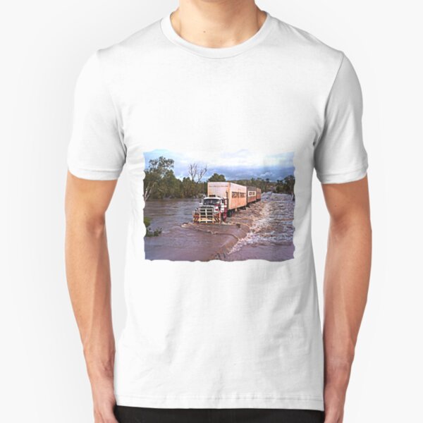 Truck Crossing Ord river Slim Fit T-Shirt