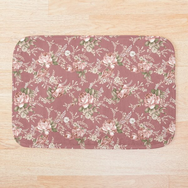 Item preview, Vintage Blush Roses - Dk. Pink Background designed and sold by Grafixmom.