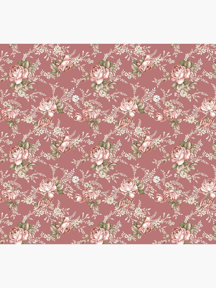 Discover Vintage Blush Roses - Dk. Pink Background | Socks