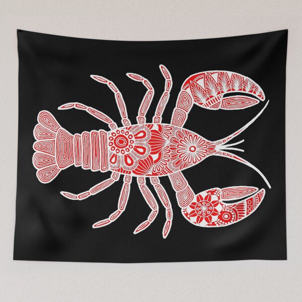 Item preview, Lobster (red and white, horizontal) designed and sold by Calen  Picard-Carroll.