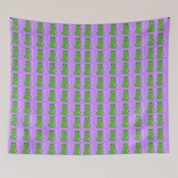 Item preview, frogs with tongue out catching fly light purple back ground designed and sold by Ella's  Doodles And Designs.
