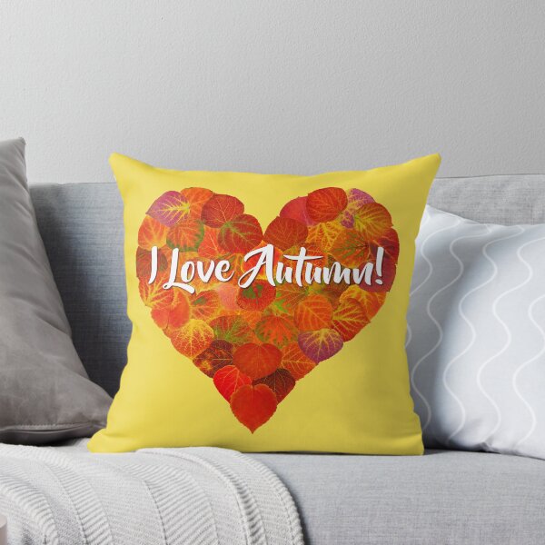 Item preview, I Love Autumn!—Red Aspen Leaf Heart 1 designed and sold by GobaFineArts.