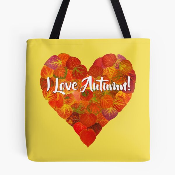 Item preview, I Love Autumn!—Red Aspen Leaf Heart 1 designed and sold by GobaFineArts.