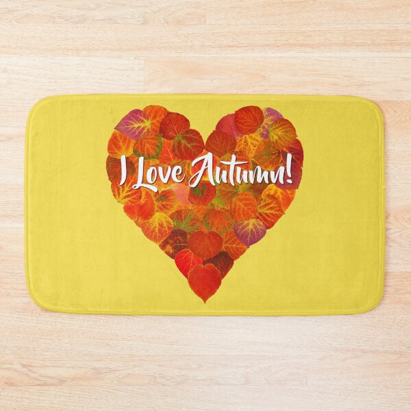 Item preview, I Love Autumn!—Red Aspen Leaf Heart 1 designed and sold by GobaFineArts.
