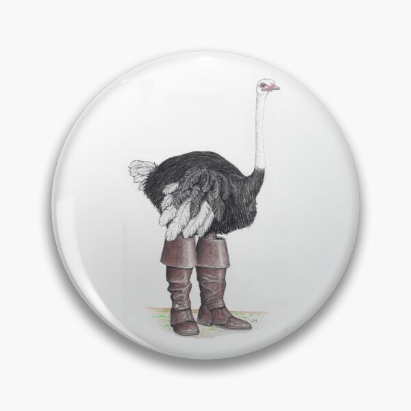 Item preview, Ostrich in Musketeer boots designed and sold by JimsBirds.