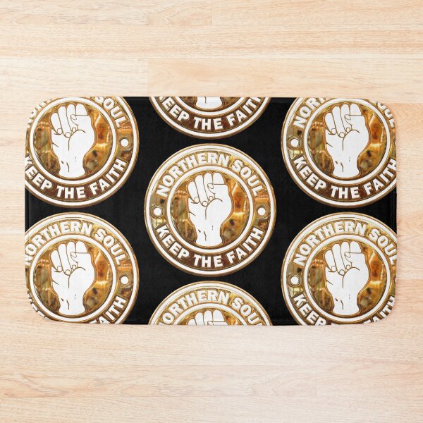 Item preview, Northern Soul Keep The Faith Gold with white text and fist  designed and sold by fatbanana.