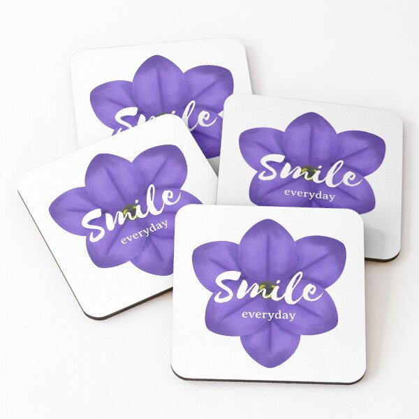Item preview, Smile Everyday Purple Flower- Watercolor flower- Inspirational Quotes designed and sold by TamGustam.