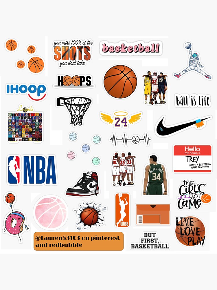 Pegatina « baloncesto» de Lauren53103 | Redbubble