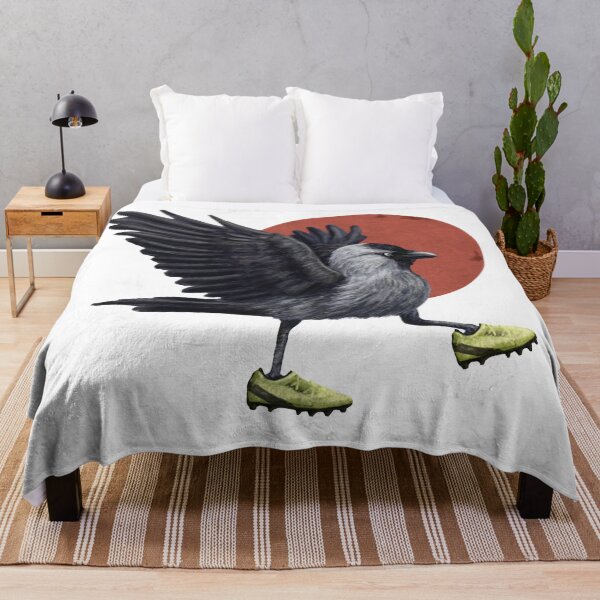 Item preview, Jackdaw playing footy designed and sold by CharlieCreature.