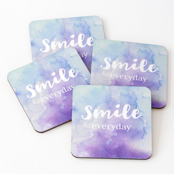 Item preview, Watercolor Smile Everyday - Inspirational quote - Typography designed and sold by TamGustam.