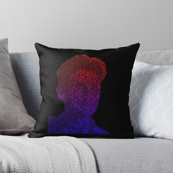 Orwell - Red/Blue Throw Pillow
