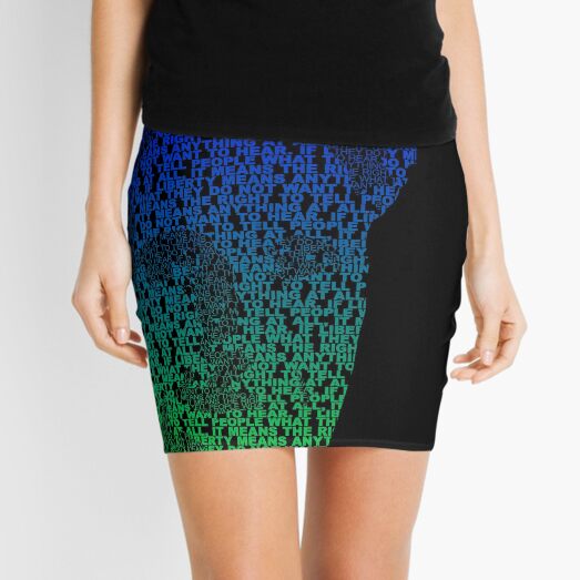 Orwell - Blue/Green Mini Skirt