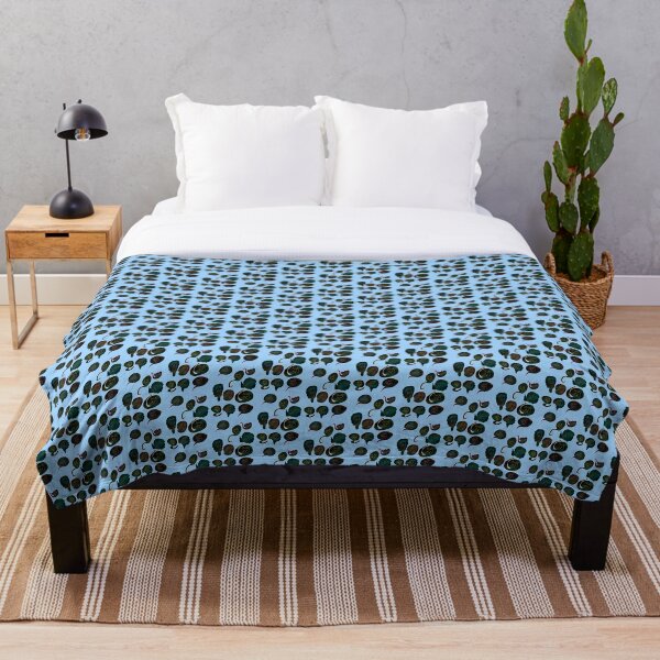 Cat carpet - dark Throw Blanket