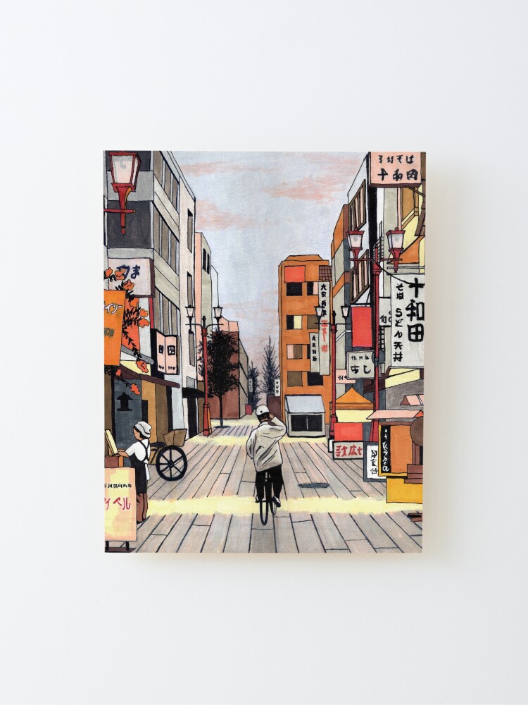 Alternate view of Early Morning Ride in Japan Mounted Print