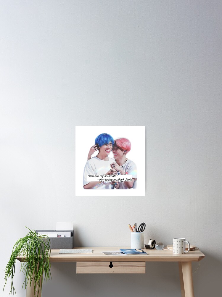 Vmin You Are My Soulmate Bts Poster By Artsykpop Redbubble