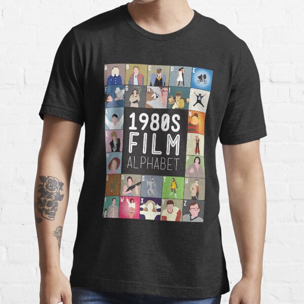 "1980s Film Alphabet Tee" Tshirt by Wildyles Redbubble