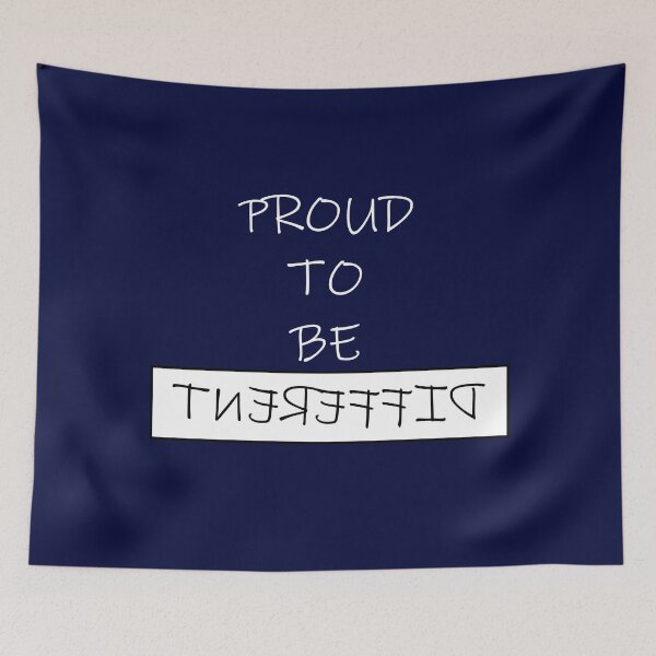 Item preview, Proud to be DIFFERENT - blue designed and sold by oxoxoxo.
