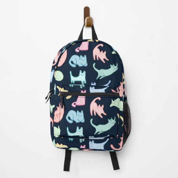 Item preview, Colourful Cat Print Dark designed and sold by little  ochre.