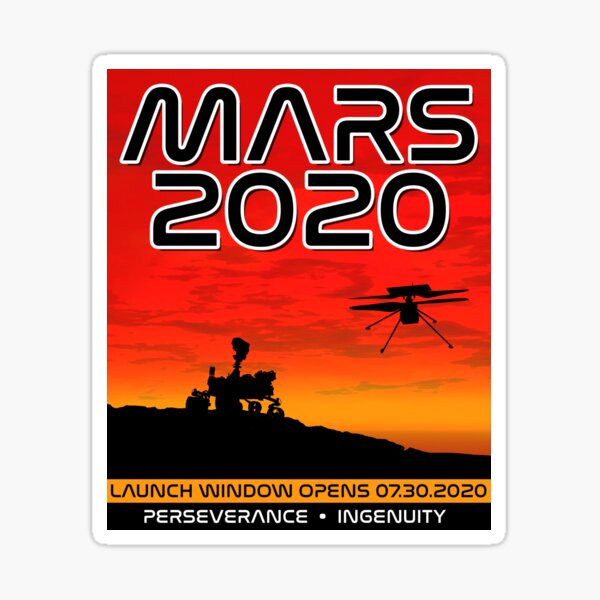 MARS 2020: Perseverance Rover / Ingenuity Helicopter Launch Commemorative Sticker