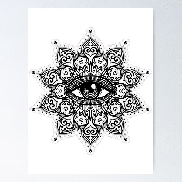 Item preview, Black and white Hamsa designed and sold by # IssaOriginalHustle.
