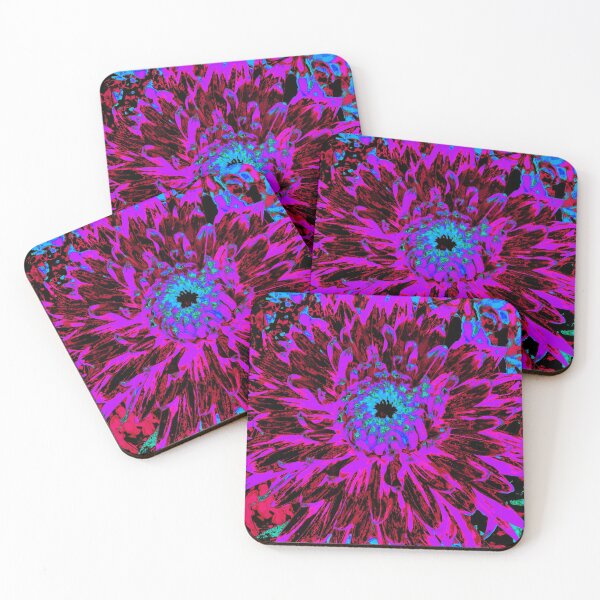 Item preview, Dramatic Crimson Red, Purple and Black Dahlia Flower designed and sold by myrubiogarden.